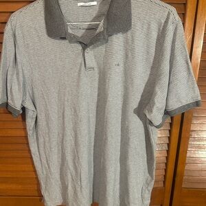 Calvin Klein Gray Polo Shirt Classic Style